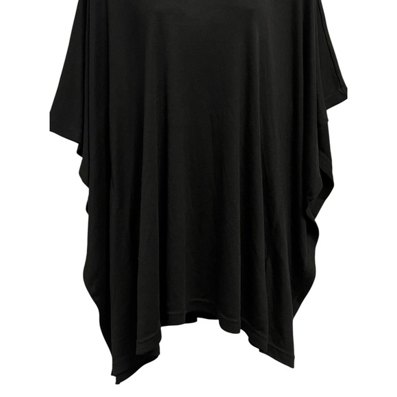 Natori Poncho Top Womens Small Black Cowl Neck Dolman Sleeve Relaxed Knit - Picture 4 of 8